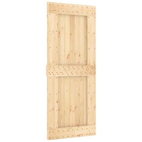 Porte Intérieure Narvik, 85x210 Cm, Bois Massif De Pin, Neuve