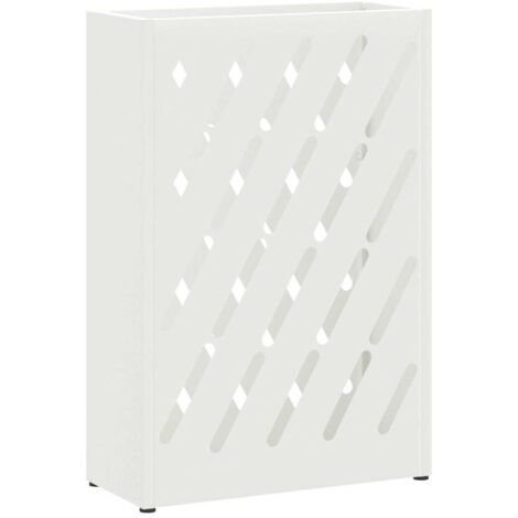 Porte-parapluie avec stockage Blanc 28 x 12 x 41 cm Métal CFW402758 (1/5)