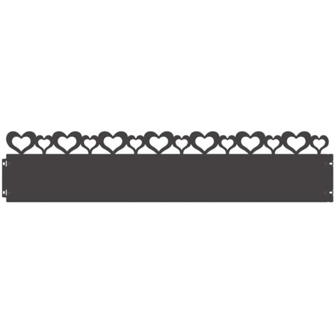 Bordures de pelouse 30 pcs Noir 103 x 0,05 x 22 cm Acier CFW600905 (1/5)