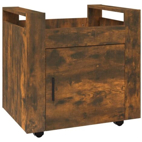 Chariot de bureau Chêne fumé 60x45x60 cm Bois d'ingénierie CFW285642 (1/5)