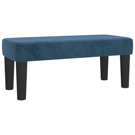 Banc Bleu foncé 70x30x30 cm Velours CFW903296 (1/5)