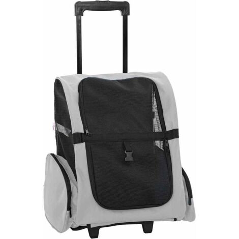 Chariot pour animaux de compagnie 3 en 1 Gris 48 x 32 x (57-106) cm Tissu Oxford CFW519544 (1/5)