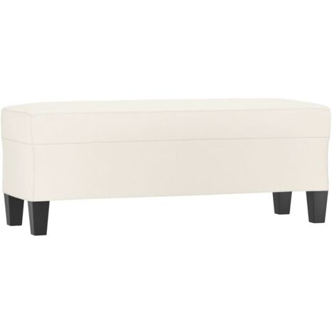 Banc Crème 100x35x41 cm Similicuir CFW587501 (1/5)