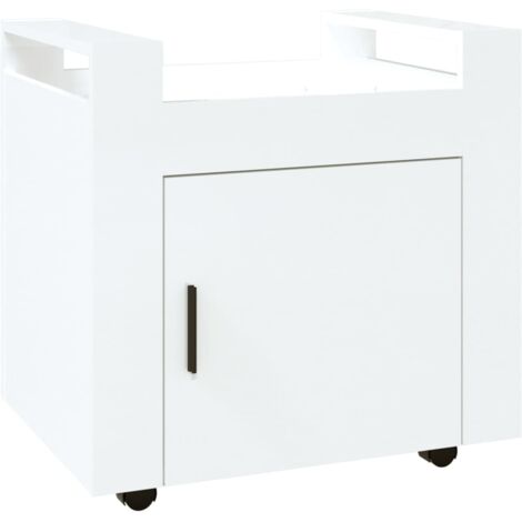 Chariot de bureau Blanc brillant 60x45x60 cm Bois d'ingénierie CFW971742 (1/5)