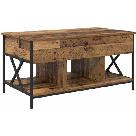Table basse Bois ancien 100 x 55 x 50 cm Bois d'ingénierie CFW376495 (1/5)