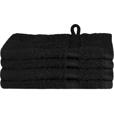 Gants de Toilette SOLUND Noir Coton CFW565461 (1/5)