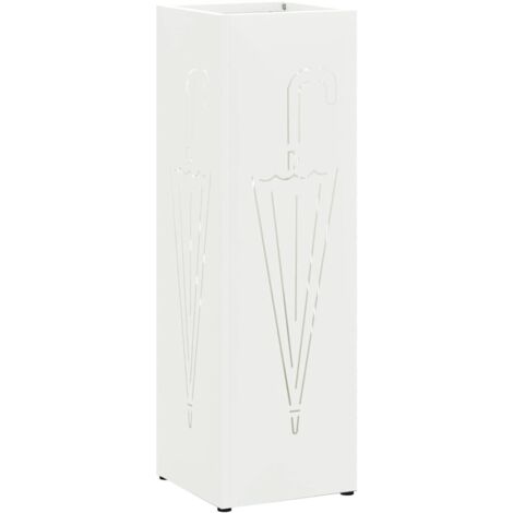 Porte-parapluie Blanc 15,5 x 15,5 x 49 cm Métal CFW121295 (1/5)