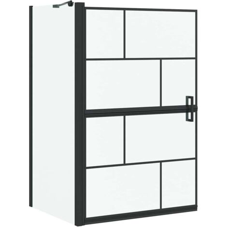 Écran de douche de bain Noir et Transparent 116 x 68 x 128 cm CFW522882 (1/5)