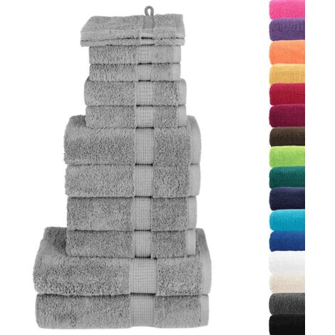 Ensemble de serviettes de qualité supérieure SOLUND 12 pcs gris CFW787242 (1/5)