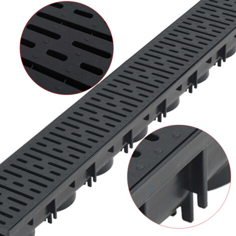 Caniveau de drainage 2 pcs Plastique 2 m CFW314505 (1/5)