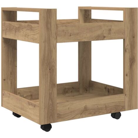 Trolley de Bureau Chêne artisanal 60 x 45 x 60 cm CFW409556 (1/5)