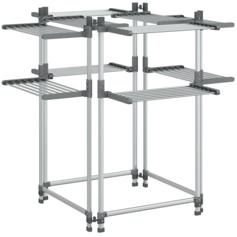 Séchoir à linge 107x107x120 cm aluminium CFW436122