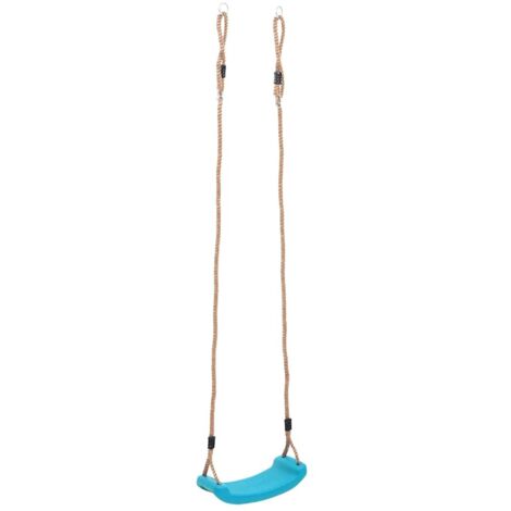 Balançoire Pour Enfants Siège Avec Corde Matériau EVA Flexible 66x14cm Max Charge 150kg Bleu 90528486