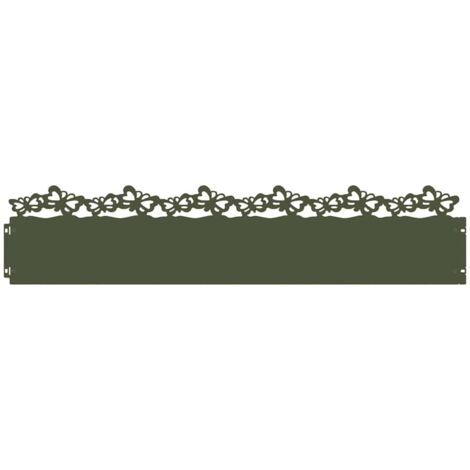 Bordures de pelouse 10 pcs Vert olive 103 x 0,05 x 22 cm Acier CFW657351 (1/5)
