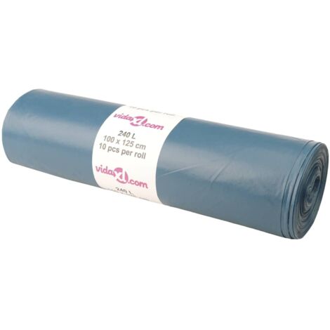 Sacs poubelles 100 pcs bleu 240 L CFW289409 (1/5)