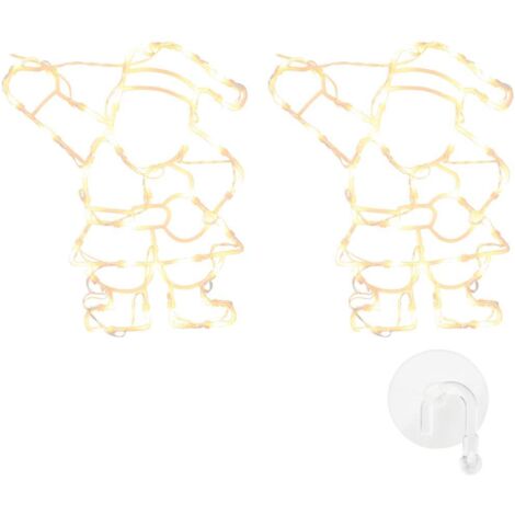 Lumières de Noël silhouette du Père Noël 2 pcs 35 LED CFW348794 (1/5)