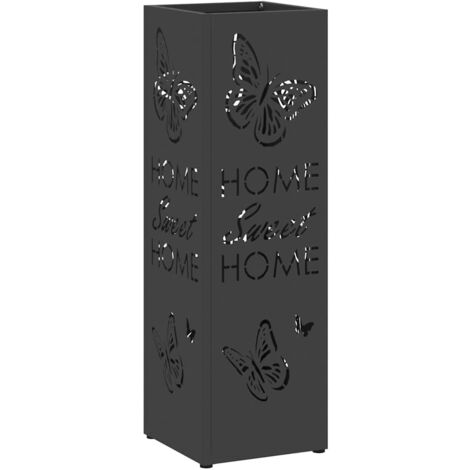 Porte-parapluie Noir 15,5 x 15,5 x 49 cm Métal CFW199706 (1/5)