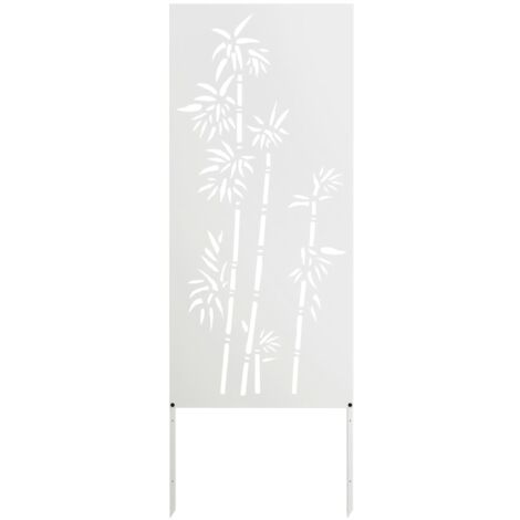 Écran de confidentialité de jardin Floral Blanc 50 x 140 cm CFW822630 (1/5)