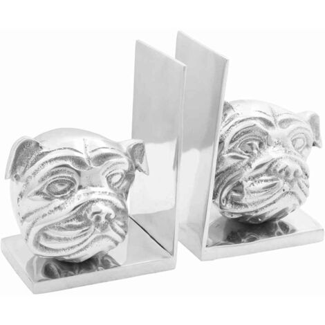 Serre-livres 2 pcs Argent 8 x 12 x 16.5 cm Aluminium CFW419632 (1/5)