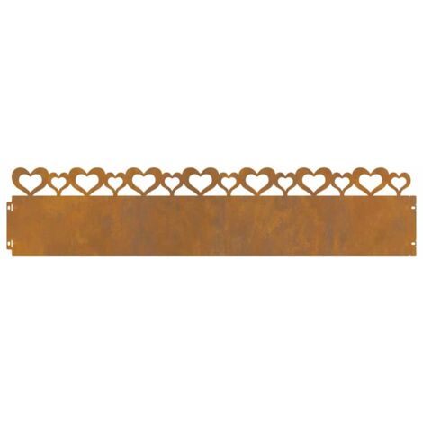Bordures de pelouse 10 pcs Rouillé 103 x 0,05 x 22 cm CFW509730 (1/5)