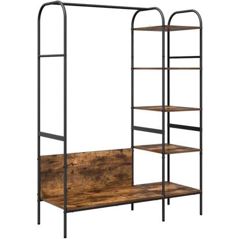 Porte-vêtements Marron 120 x 44 x 160 cm Bois d'ingénierie CFW945802 (1/5)