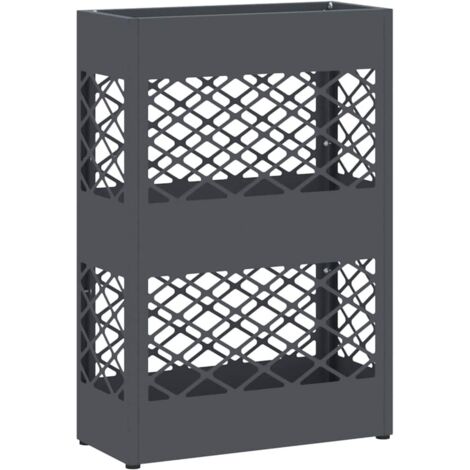 Porte-parapluie avec stockage Anthracite 28 x 12 x 41 cm Métal CFW562058 (1/5)