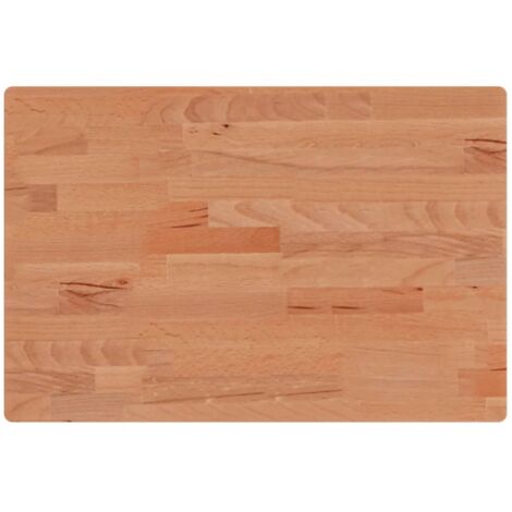 Comptoir de salle de bain 60x40x1,5 cm bois massif de hêtre CFW112947 (1/5)