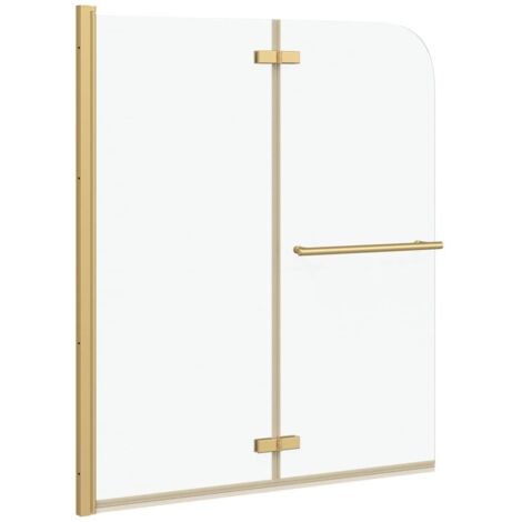 Enceinte de Douche Doré 120 x 140 cm Verre ESG et aluminium CFW370219 (1/5)