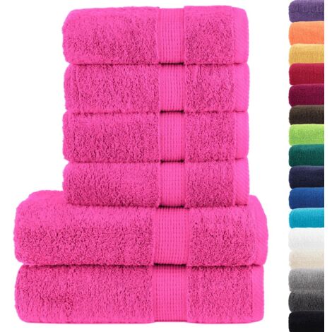 Ensemble de serviettes de qualité supérieure SOLUND 6 pcs rose CFW994371 (1/5)