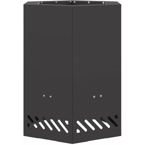 Foyer sans fumée Noir 38 x 38 x 51 cm Acier CFW552671 (1/5)