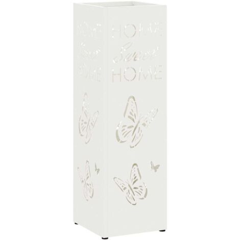 Porte-parapluie Blanc 15,5 x 15,5 x 49 cm Métal CFW519240 (1/5)