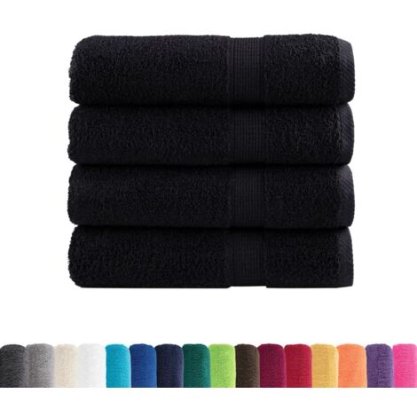 Essuie-mains de qualité supérieure SOLUND 4 pcs noir 600 g/m² CFW879772 (1/5)