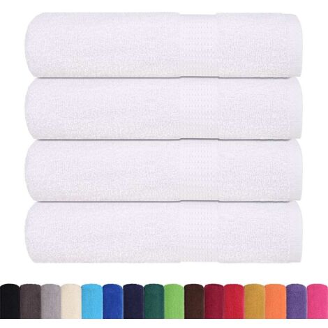 Essuie-mains 4 pcs blanc 50x100 cm 360 g/m² 100% coton CFW870841 (1/5)