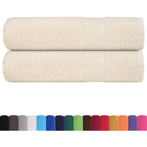 Essuie-mains 2 pcs crème 50x100 cm 360 g/m² 100% coton CFW833936 (1/5)