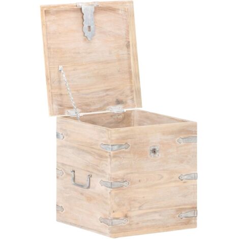 Coffre 40x40x40 cm Bois d'acacia solide CFW578432 (1/5)