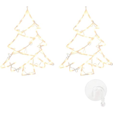 Lumières de Noël silhouette d'arbre de Noël 2 pcs 50 LED CFW524948 (1/5)