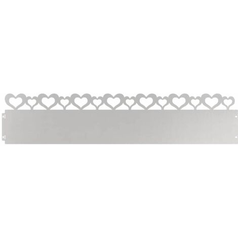 Bordures de pelouse 10 pcs Argent 103 x 0,05 x 22 cm CFW522441 (1/5)