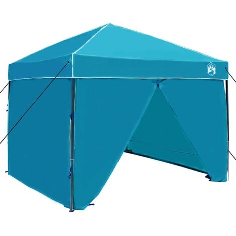 Tente à auvent pop-up Bleu 250 x 250 cm tissu CFW756723 (1/5)