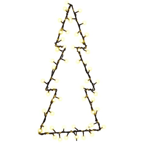 Lumières de Noël silhouette d'arbre de Noël 80 LED blanc chaud CFW354208 (1/5)