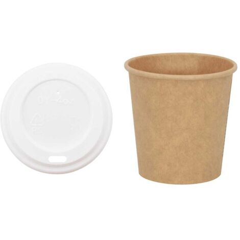 Tasses à café en papier avec couvercles 1000 pcs 4oz 100ml CFW815765 (1/5)