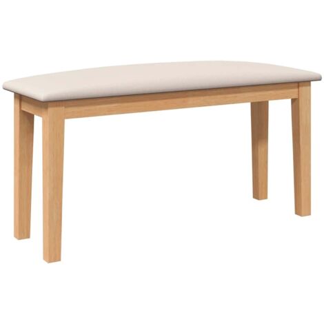 Banc 90 cm bois massif caoutchouc CFW885008 (1/5)