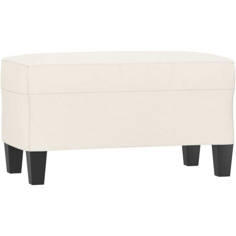 Banc Crème 70x35x41 cm Similicuir CFW207418 (1/5)
