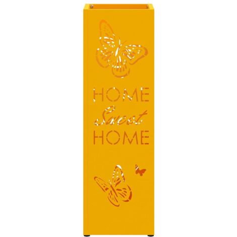 DRW Porte-Parapluie Design Zigzag Métal Argenté – 15,5 X 15,5 X 49 Cm Avec Crochet Et Bac Récupérateur D'Eau
