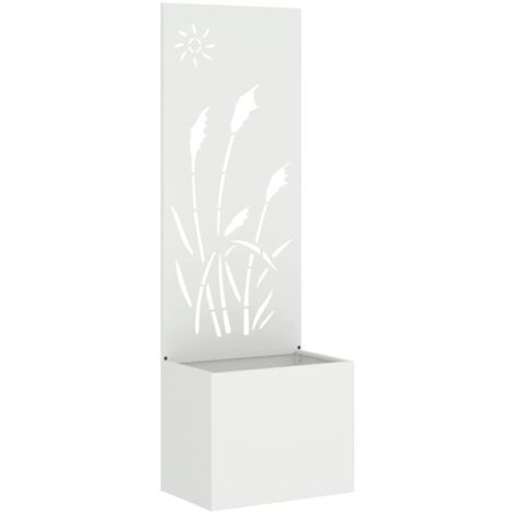 Écran de confidentialité de jardin Fretwork Blanc 50 x 140 cm CFW680275
