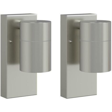 Appliques murales extérieures 2 pcs Argent 6.5 x 10.5 x 16 cm CFW229533 (1/5)