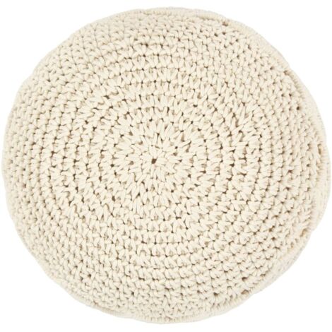 Pouf fait à la main en macramé 45 x 30 cm Coton CFW381536 (1/5)
