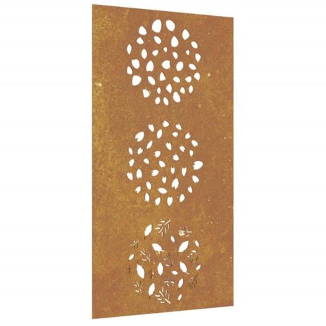 Décoration murale jardin 105x55 cm acier corten design feuille CFW690356