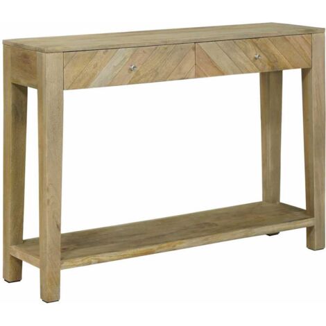 Table console avec tiroir Gris naturel 110 x 30 x 80 cm CFW687135 (1/5)