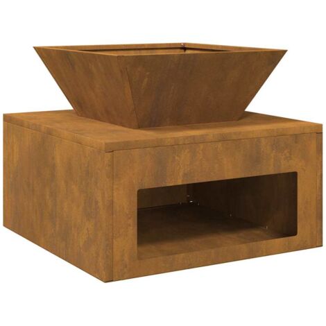 Braise Rouillé 50 x 50 x 40 cm Acier résistant aux intempéries CFW546272