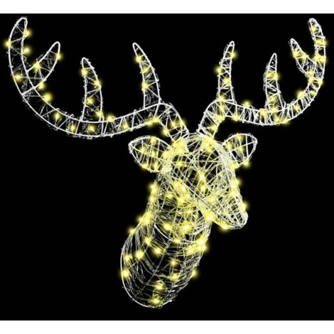 Tête de Renne avec 140 LED Blanc chaud 60 cm Acrylique CFW473757 (1/5)
